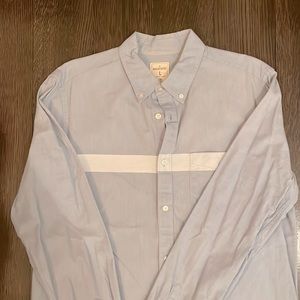 Men’s Gap Size L Blue Oxford with White Stripe